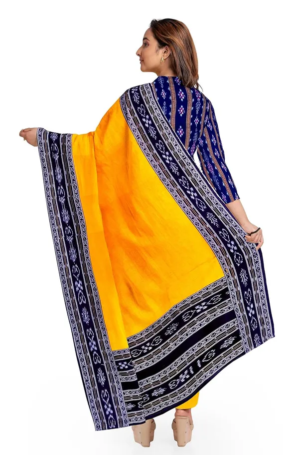 Multicolor_Pure_Cotton_Sambalpuri_Handloom_Dress_Material_With_Dupatta_Bottom_Wear_3_Piece_Set