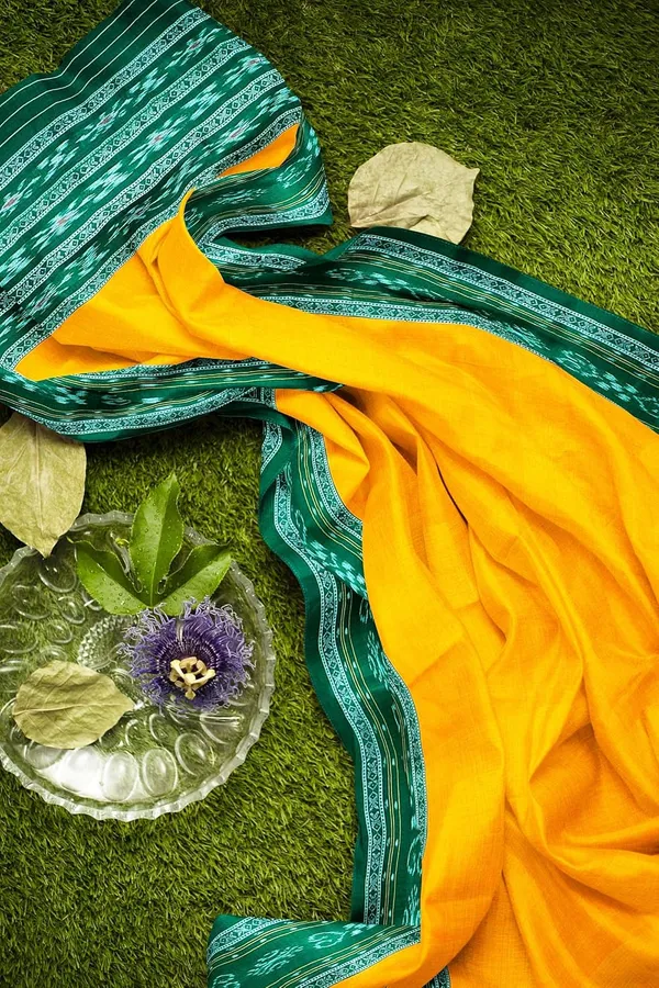 Multicolor_Pure_Cotton_Sambalpuri_Handloom_Dress_Material_With_Dupatta_Bottom_Wear_3_Piece_Set