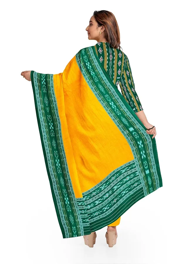 Multicolor_Pure_Cotton_Sambalpuri_Handloom_Dress_Material_With_Dupatta_Bottom_Wear_3_Piece_Set