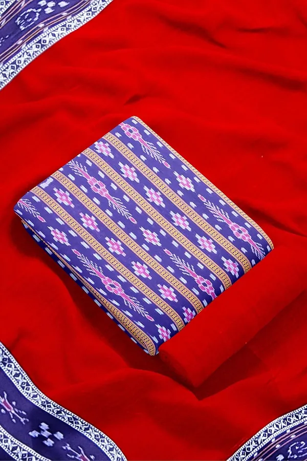 Multicolor_Pure_Cotton_Sambalpuri_Handloom_Dress_Material_With_Dupatta_Bottom_Wear_3_Piece_Set