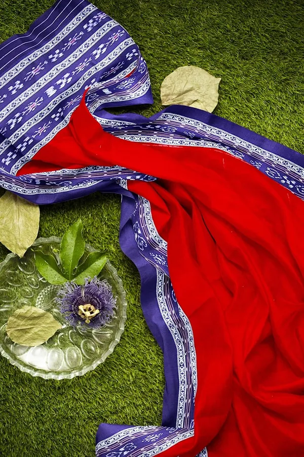 Multicolor_Pure_Cotton_Sambalpuri_Handloom_Dress_Material_With_Dupatta_Bottom_Wear_3_Piece_Set