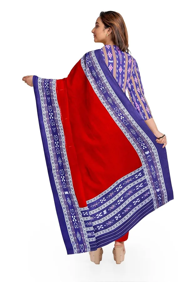 Multicolor_Pure_Cotton_Sambalpuri_Handloom_Dress_Material_With_Dupatta_Bottom_Wear_3_Piece_Set
