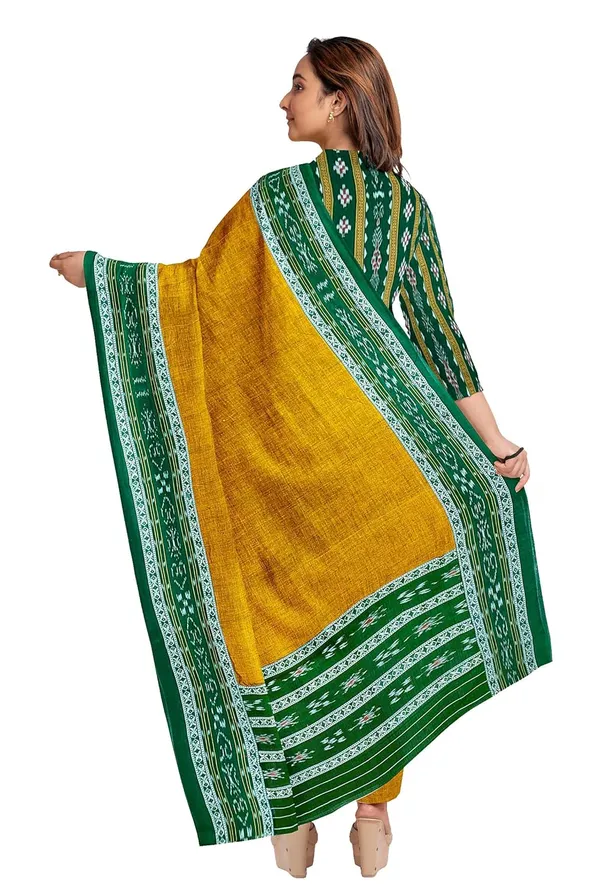 Multicolor_Pure_Cotton_Sambalpuri_Handloom_Dress_Material_With_Dupatta_Bottom_Wear_3_Piece_Set