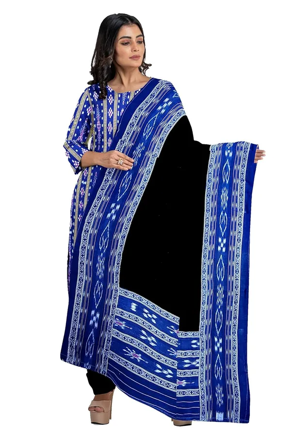 Multicolor_Pure_Cotton_Sambalpuri_Handloom_Dress_Material_With_Dupatta_Bottom_Wear_3_Piece_Set