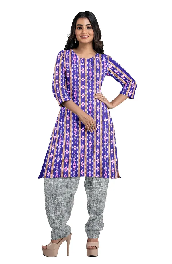 Multicolor_Pure_Cotton_Sambalpuri_Handloom_Dress_Material_With_Dupatta_Bottom_Wear_3_Piece_Set