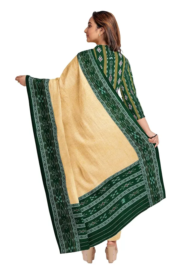 Multicolor_Pure_Cotton_Sambalpuri_Handloom_Dress_Material_With_Dupatta_Bottom_Wear_3_Piece_Set