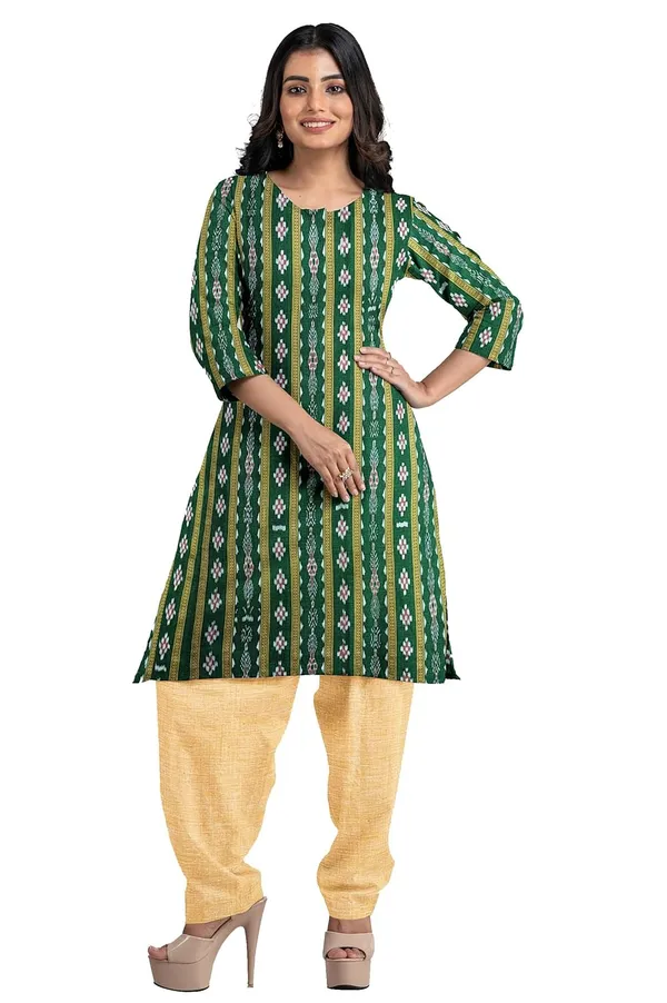 Multicolor_Pure_Cotton_Sambalpuri_Handloom_Dress_Material_With_Dupatta_Bottom_Wear_3_Piece_Set