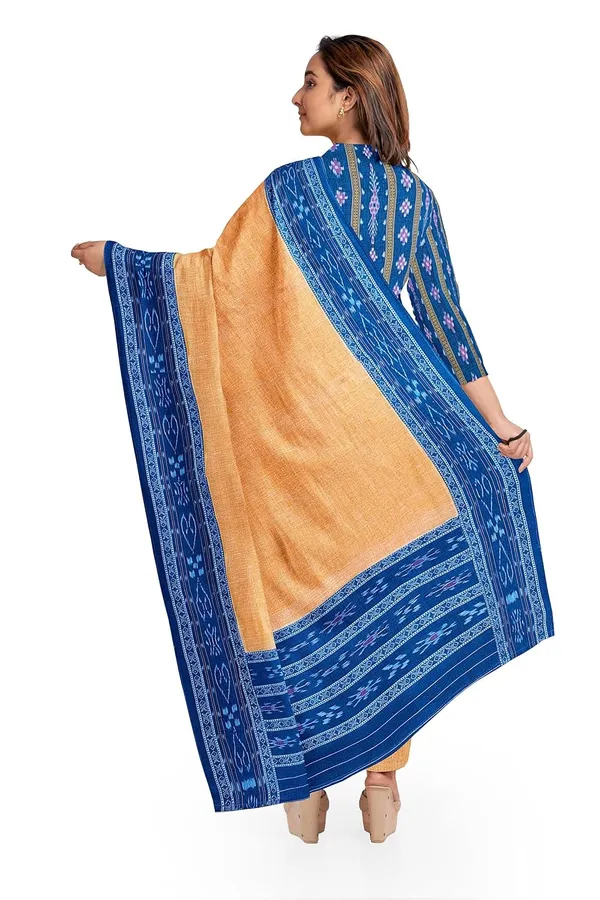 Multicolor_Pure_Cotton_Sambalpuri_Handloom_Dress_Material_With_Dupatta_Bottom_Wear_3_Piece_Set