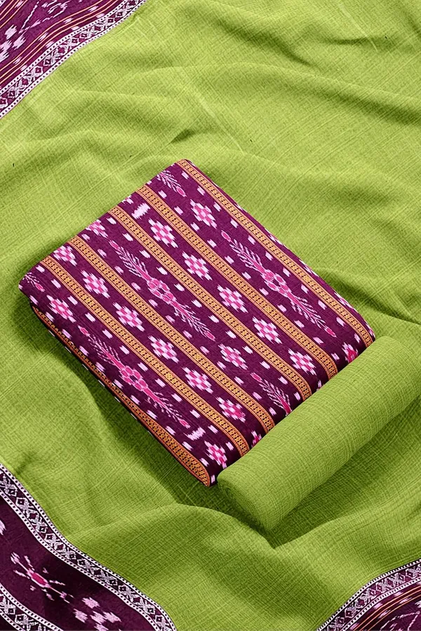 Multicolor_Pure_Cotton_Sambalpuri_Handloom_Dress_Material_With_Dupatta_Bottom_Wear_3_Piece_Set