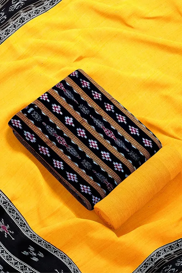 Multicolor_Pure_Cotton_Sambalpuri_Handloom_Dress_Material_With_Dupatta_Bottom_Wear_3_Piece_Set