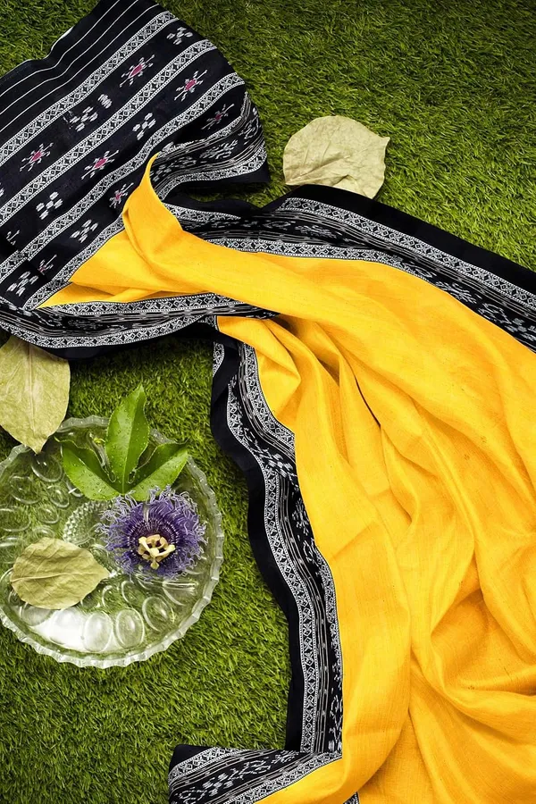 Multicolor_Pure_Cotton_Sambalpuri_Handloom_Dress_Material_With_Dupatta_Bottom_Wear_3_Piece_Set