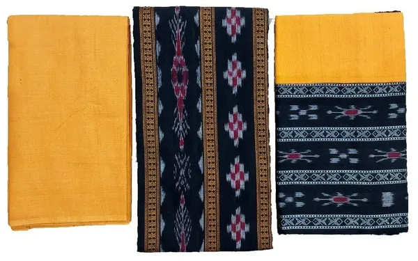 Multicolor_Pure_Cotton_Sambalpuri_Handloom_Dress_Material_With_Dupatta_Bottom_Wear_3_Piece_Set