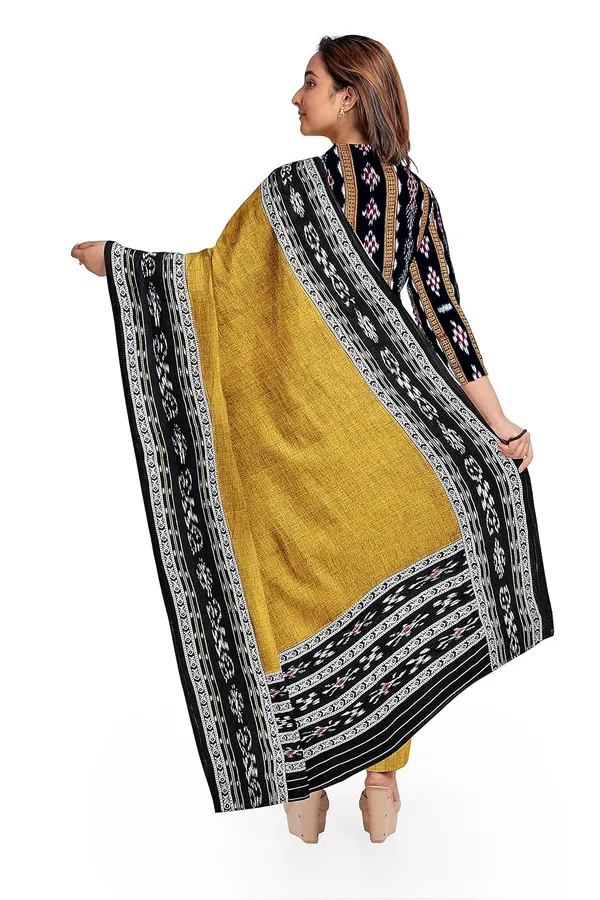 Multicolor_Pure_Cotton_Sambalpuri_Handloom_Dress_Material_With_Dupatta_Bottom_Wear_3_Piece_Set
