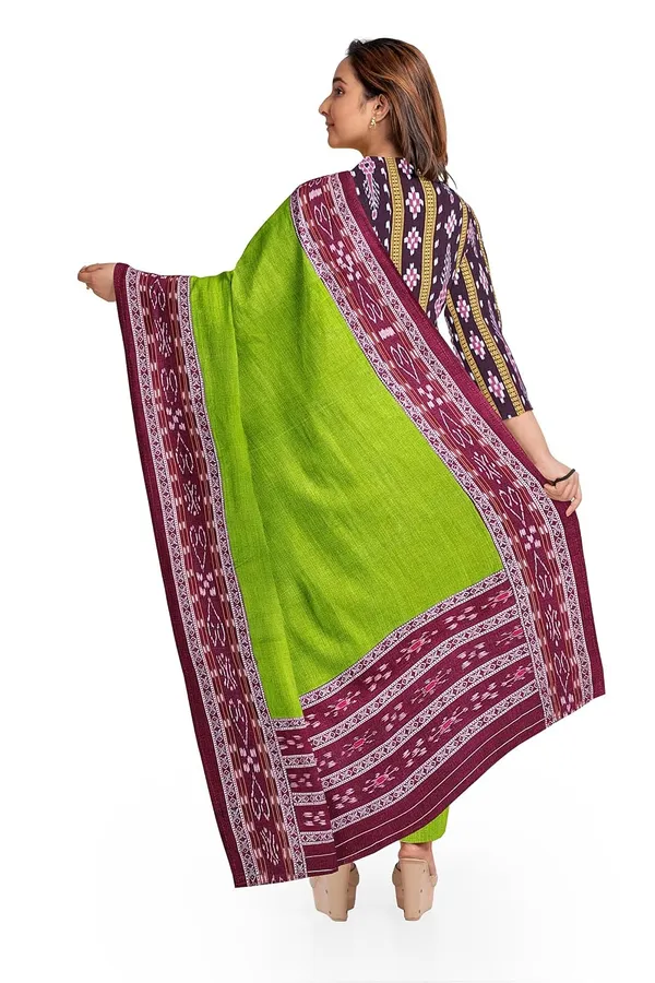 Multicolor_Pure_Cotton_Sambalpuri_Handloom_Dress_Material_With_Dupatta_Bottom_Wear_3_Piece_Set