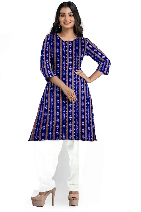 Multicolor_Pure_Cotton_Sambalpuri_Handloom_Dress_Material_With_Dupatta_Bottom_Wear_3_Piece_Set