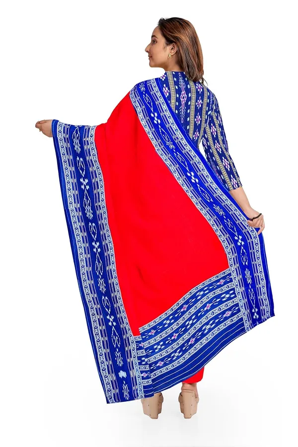 Multicolor_Pure_Cotton_Sambalpuri_Handloom_Dress_Material_With_Dupatta_Bottom_Wear_3_Piece_Set