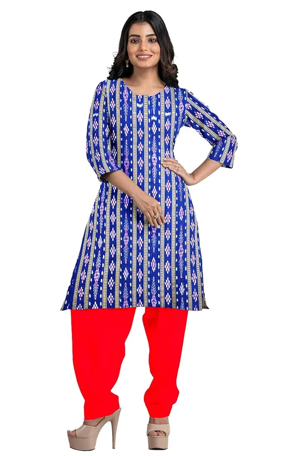 Multicolor_Pure_Cotton_Sambalpuri_Handloom_Dress_Material_With_Dupatta_Bottom_Wear_3_Piece_Set