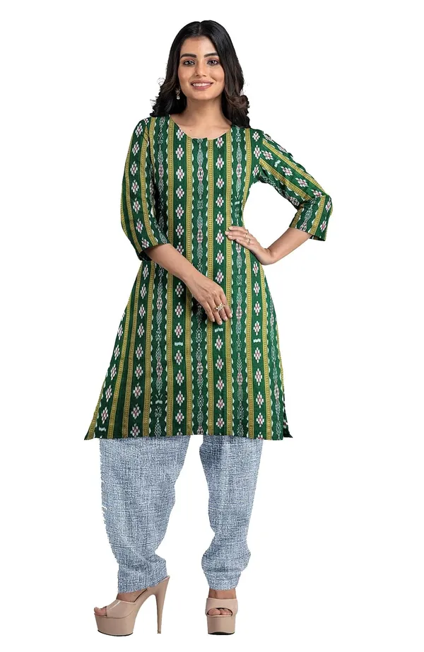 Multicolor_Pure_Cotton_Sambalpuri_Handloom_Dress_Material_With_Dupatta_Bottom_Wear_3_Piece_Set