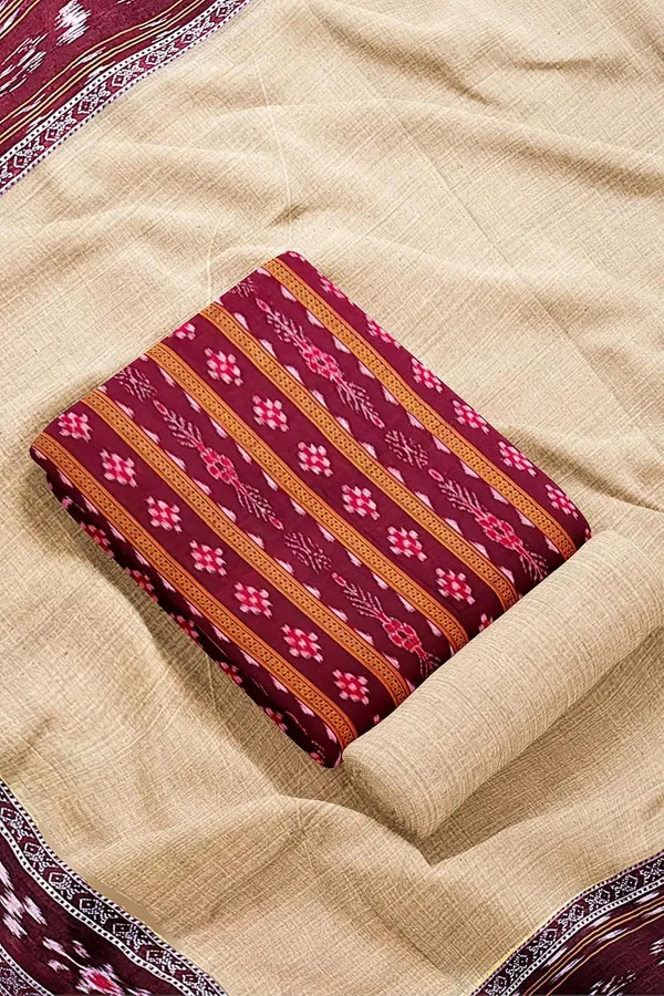 Multicolor_Pure_Cotton_Sambalpuri_Handloom_Dress_Material_With_Dupatta_Bottom_Wear_3_Piece_Set