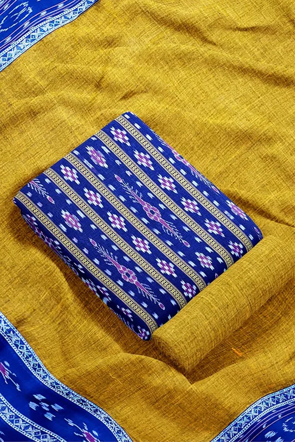 Multicolor_Pure_Cotton_Sambalpuri_Handloom_Dress_Material_With_Dupatta_Bottom_Wear_3_Piece_Set