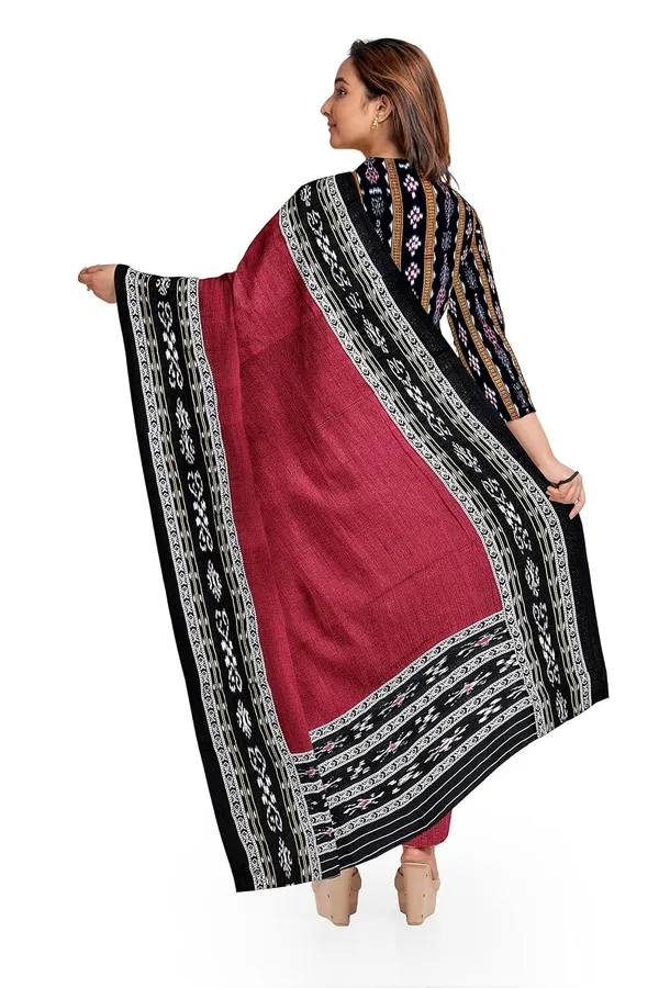 Multicolor_Pure_Cotton_Sambalpuri_Handloom_Dress_Material_With_Dupatta_Bottom_Wear_3_Piece_Set