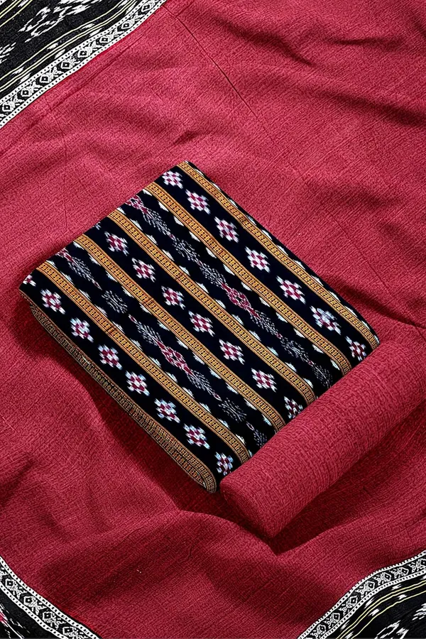 Multicolor_Pure_Cotton_Sambalpuri_Handloom_Dress_Material_With_Dupatta_Bottom_Wear_3_Piece_Set