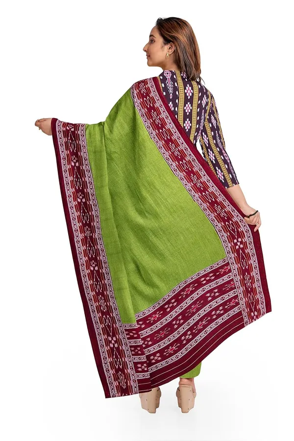Multicolor_Pure_Cotton_Sambalpuri_Handloom_Dress_Material_With_Dupatta_Bottom_Wear_3_Piece_Set