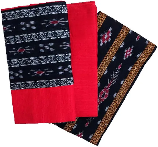 Multicolor_Pure_Cotton_Sambalpuri_Handloom_Dress_Material_With_Dupatta_Bottom_Wear_3_Piece_Set