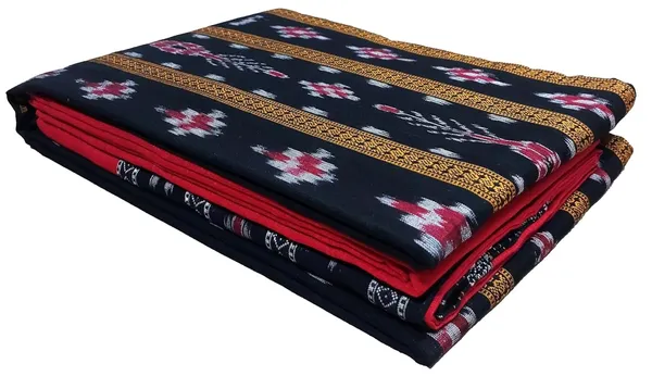 Multicolor_Pure_Cotton_Sambalpuri_Handloom_Dress_Material_With_Dupatta_Bottom_Wear_3_Piece_Set