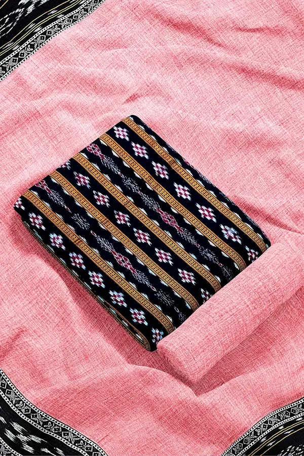 Multicolor_Pure_Cotton_Sambalpuri_Handloom_Dress_Material_With_Dupatta_Bottom_Wear_3_Piece_Set