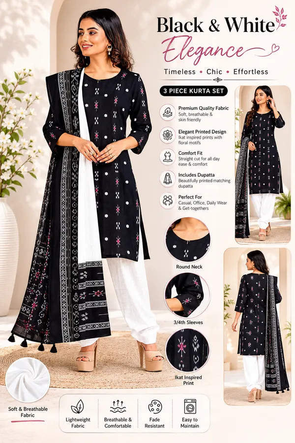 Multicolor_Pure_Cotton_Sambalpuri_Handloom_Dress_Material_With_Dupatta_Bottom_Wear_3_Piece_Set