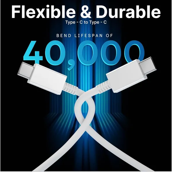 25W_Type_C_To_Type_C_Fast_Charging_Cable_1M_White_Pack_of_2