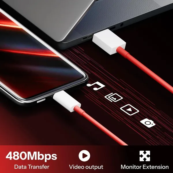 80W_Usb_To_Type_C_Fast_Charging_Cable_1M_Red_&_White