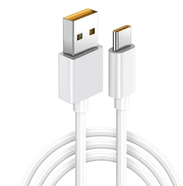 White_80W_Usb_To_Type_C_Supervooc_Fast_Charging_Cable_1M_Pack_of_2