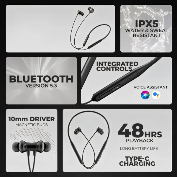 Magnetic_On/Off_48Hr_Playtime_Black_Bluetooth_Neckband