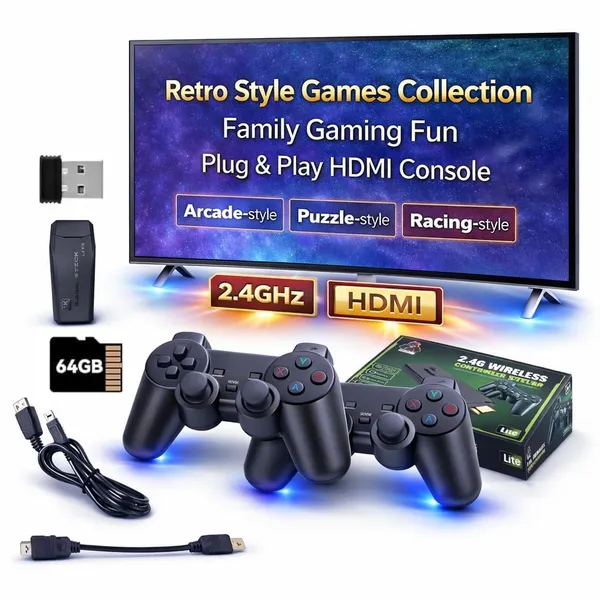 New_2026_PoweNri_M8_Retro_Game_Console_HDMI_for_TV_|_Plug_&_Play_Gaming_Stick_with_Wireless_Controllers_|_1080p_HD_Display_|_2_Player_Support_|_Compact_Gaming_Device_|_Black