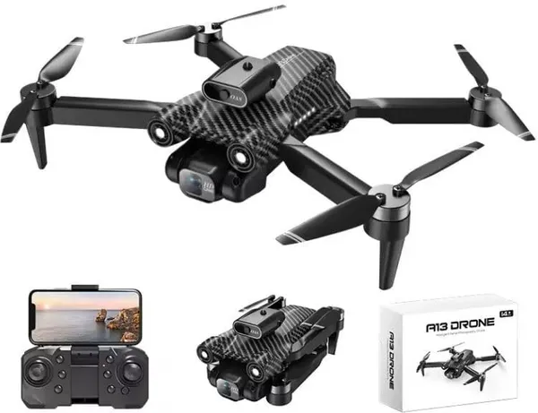 1080P_4K_Foldable_Wifi_Quadcopter_Drone_Black