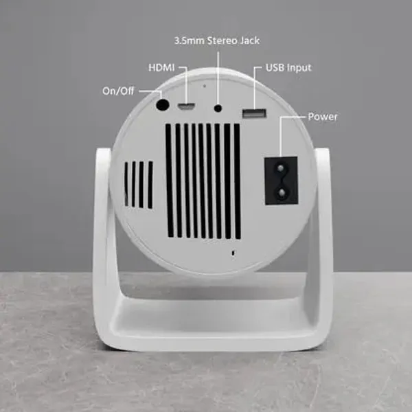 White_4K_Mini_Portable_Projector_180°_Rotatable_Wifi_5G