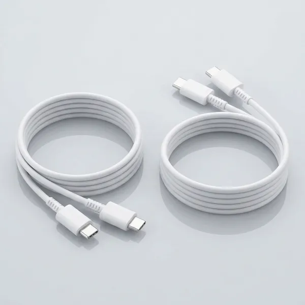 White_Usb_Type_C_To_Type_C_Data_And_Charging_Cable_1.2M_Pack_of_2