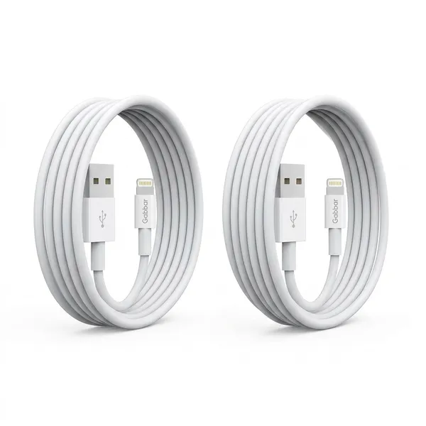 White_Pvc_Fast_Charging_Cable_For_Iphone_Pack_of_2