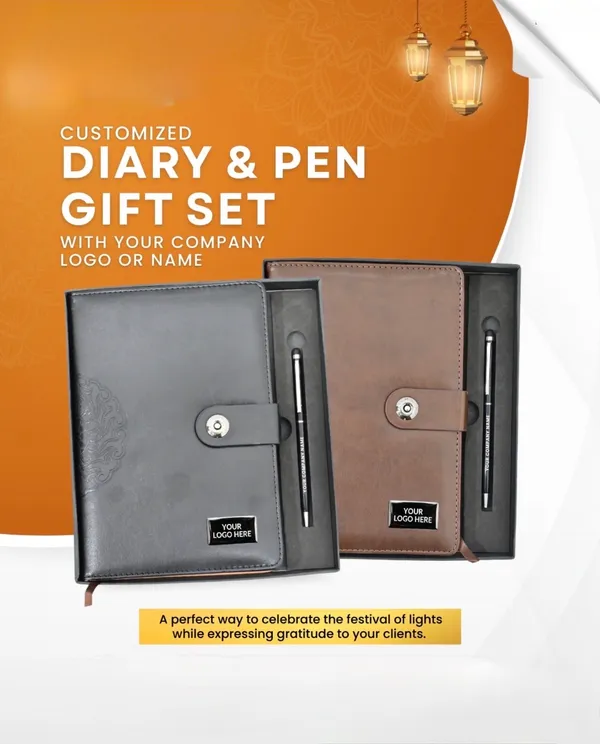 Leather_Finish_Diary_And_Metal_Pen_Corporate_Gift_Set