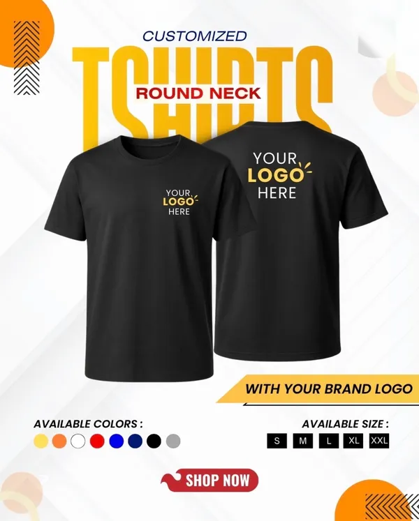 Black_Cotton_Round_Neck_T_Shirt_For_Unisex