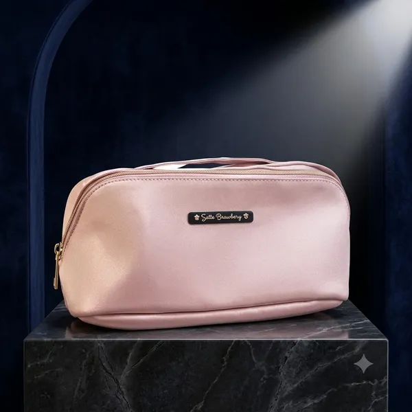 Personalized_Elegant_Travel_Vanity_Kit_–_Premium_Faux_Leather_Makeup_Organizer_with_Handle_&_Divider_(Pink)