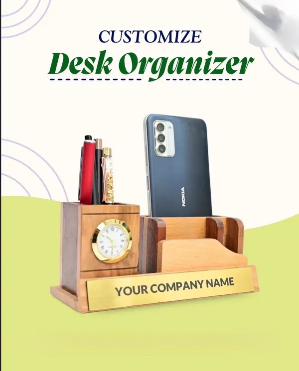 Wooden_Multi_Compartment_Desk_Organizer_With_Clock_And_Phone_Stand