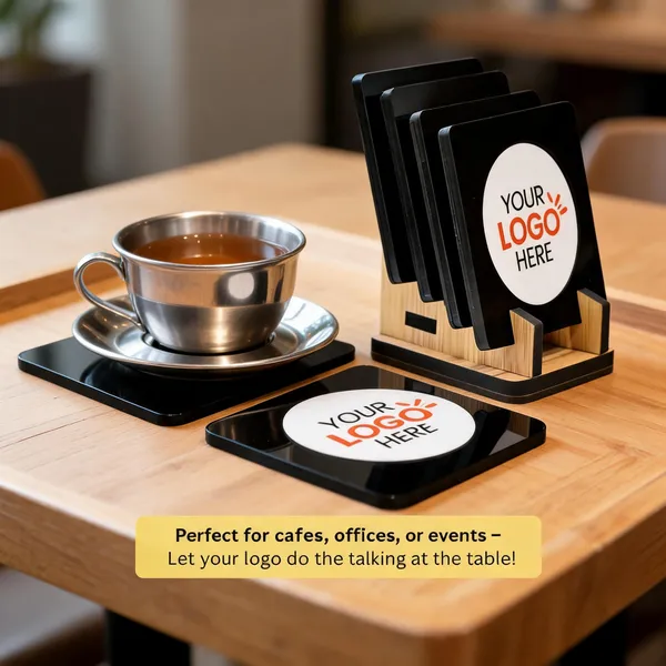 Acrylic_Black_Logo_Print_Tea_Coaster_Set