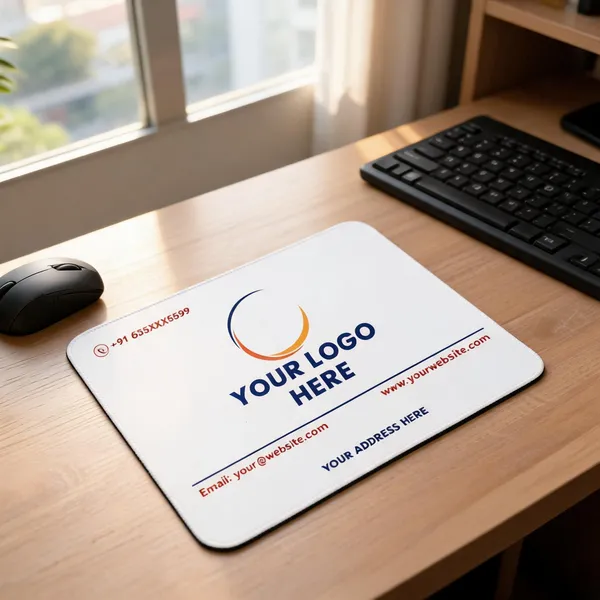 White_Custom_Logo_Print_Mouse_Pad_Corporate_Giveaway