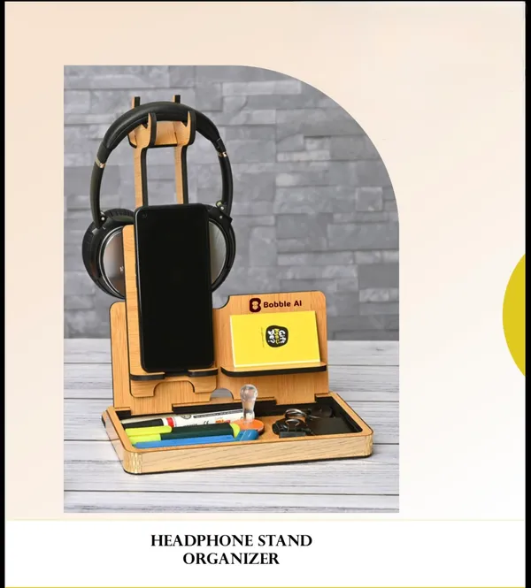Wooden_Desktop_Headphone_Stand_Organizer