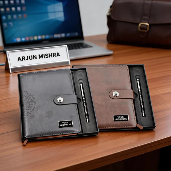 Leather_Finish_Diary_And_Metal_Pen_Corporate_Gift_Set