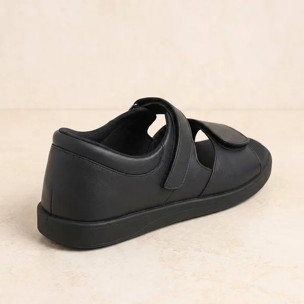 Black_Single_Lock_Diabetic_Sandal_-Unisex