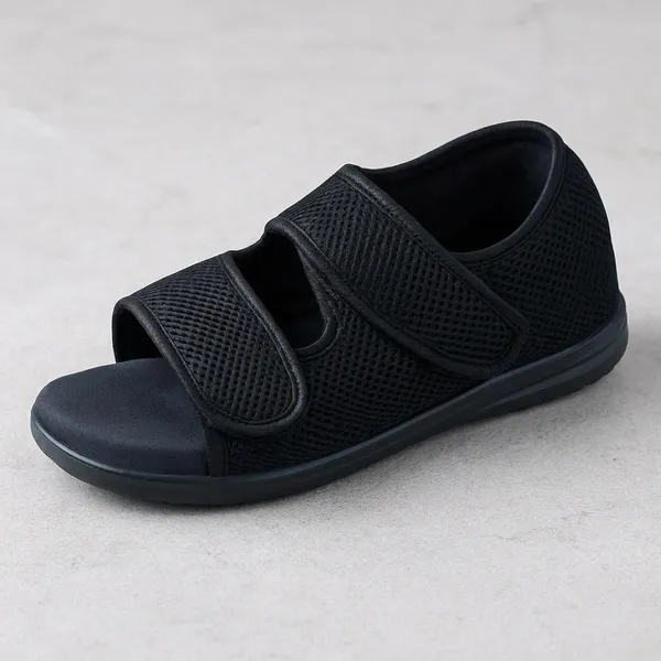 Black_Microfiber_light_weight_Net_Diabetic_Neuropathy_Sandal_-Unisex